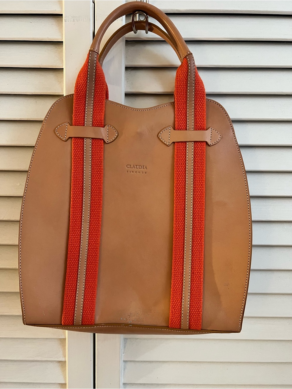 Italian designer Claudia Firenze leather tote